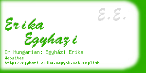 erika egyhazi business card